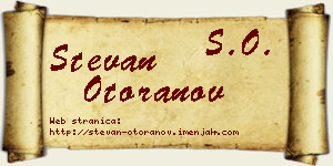 Stevan Otoranov vizit kartica